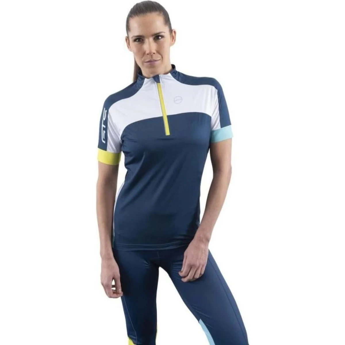 GTS 753121L dámský cyklo dres s krátkým rukávem, Midnight - Velikost: 36 | Barva: Modrá · záber 1