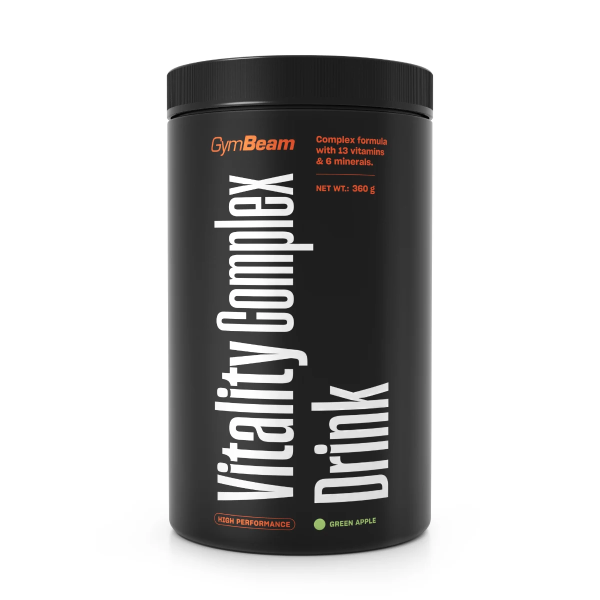 GymBeam Vitality Complex Drink - Okus: Zelena jabuka | Težina: 0,36 g | Pakiranje: 360 g · záber 1