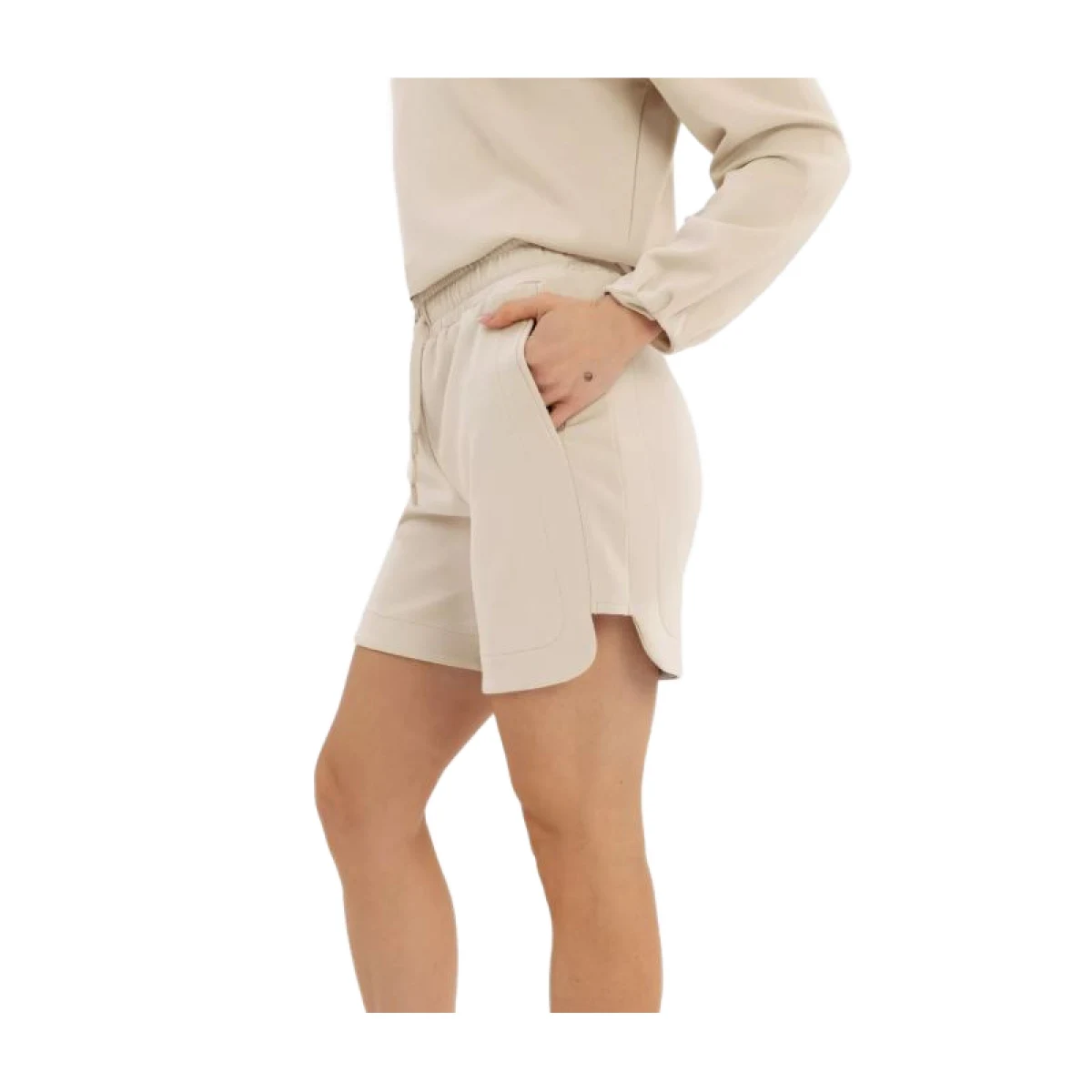 Dámske teplákové kraťasy VOLCANO M-LULI-BEIGE · záber 2