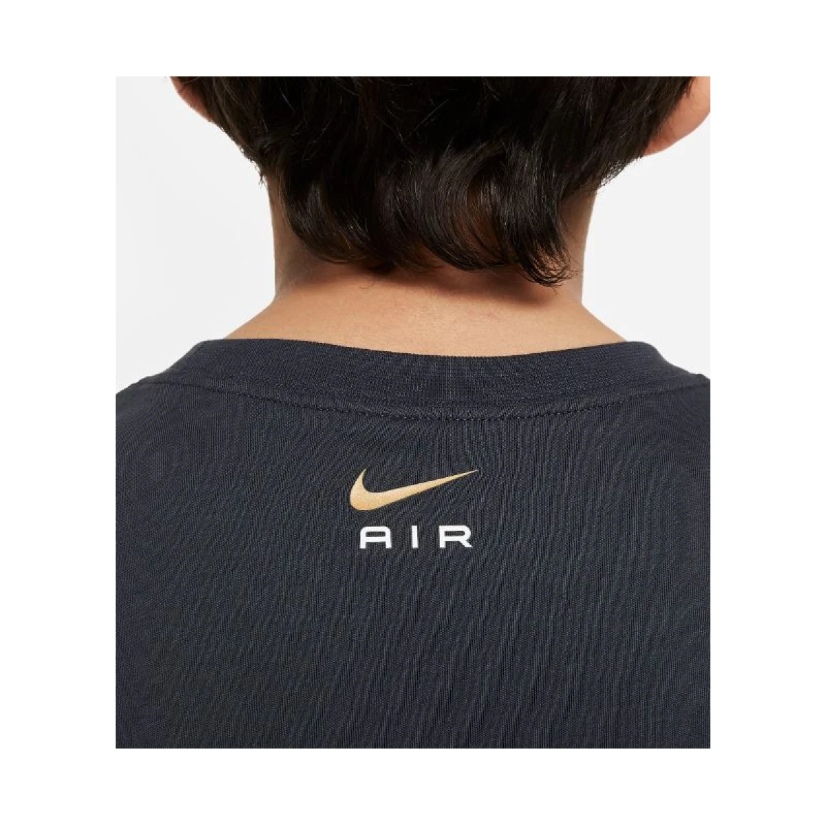 Dívčí tričko s krátkým rukávem NIKE B NSW N AIR TEE-070 DK SMOKE GREY METALLIC GOLD · záber 4