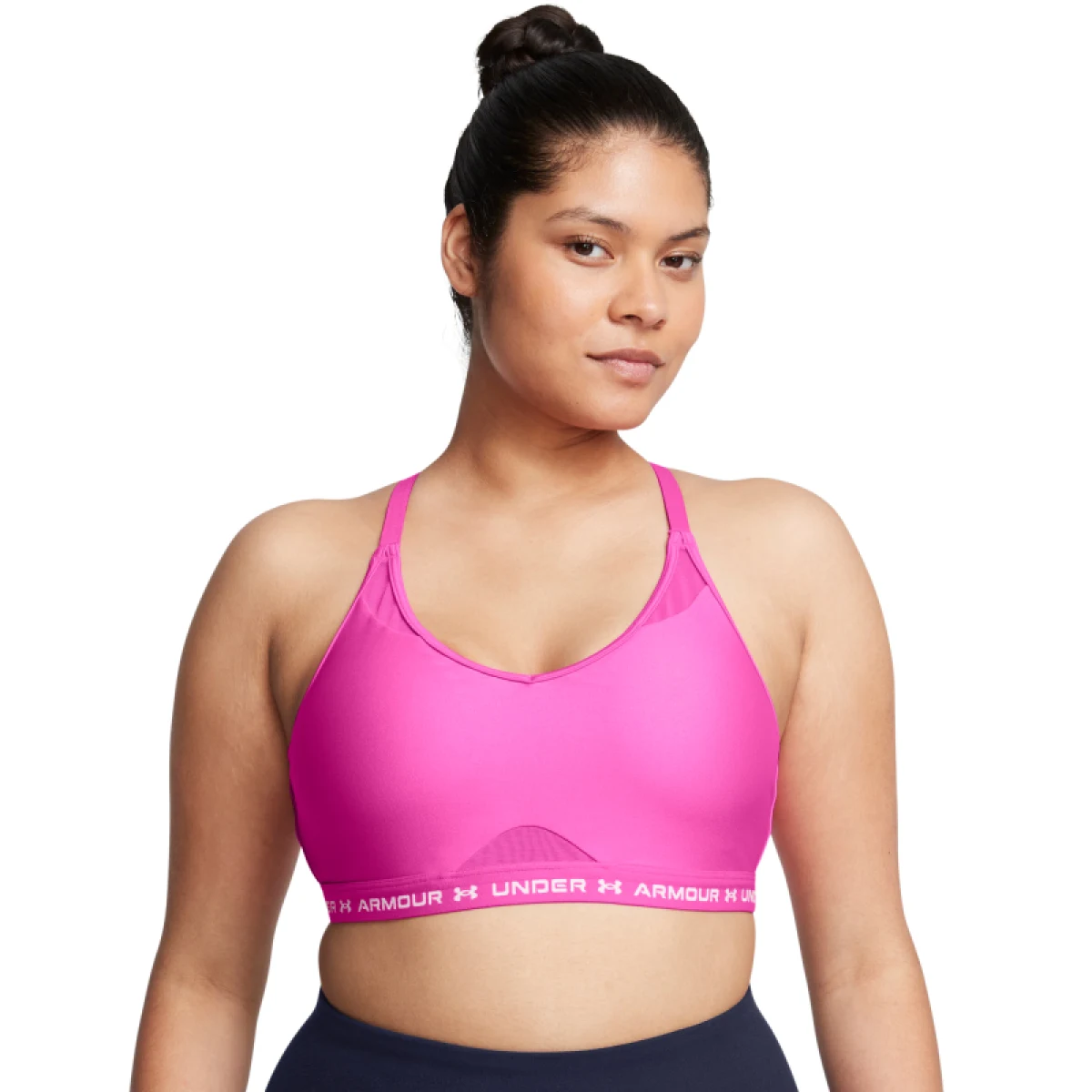 Dámska tréningová športová podprsenka UNDER ARMOUR UA Crossback Low Bra-PNK · záber 4