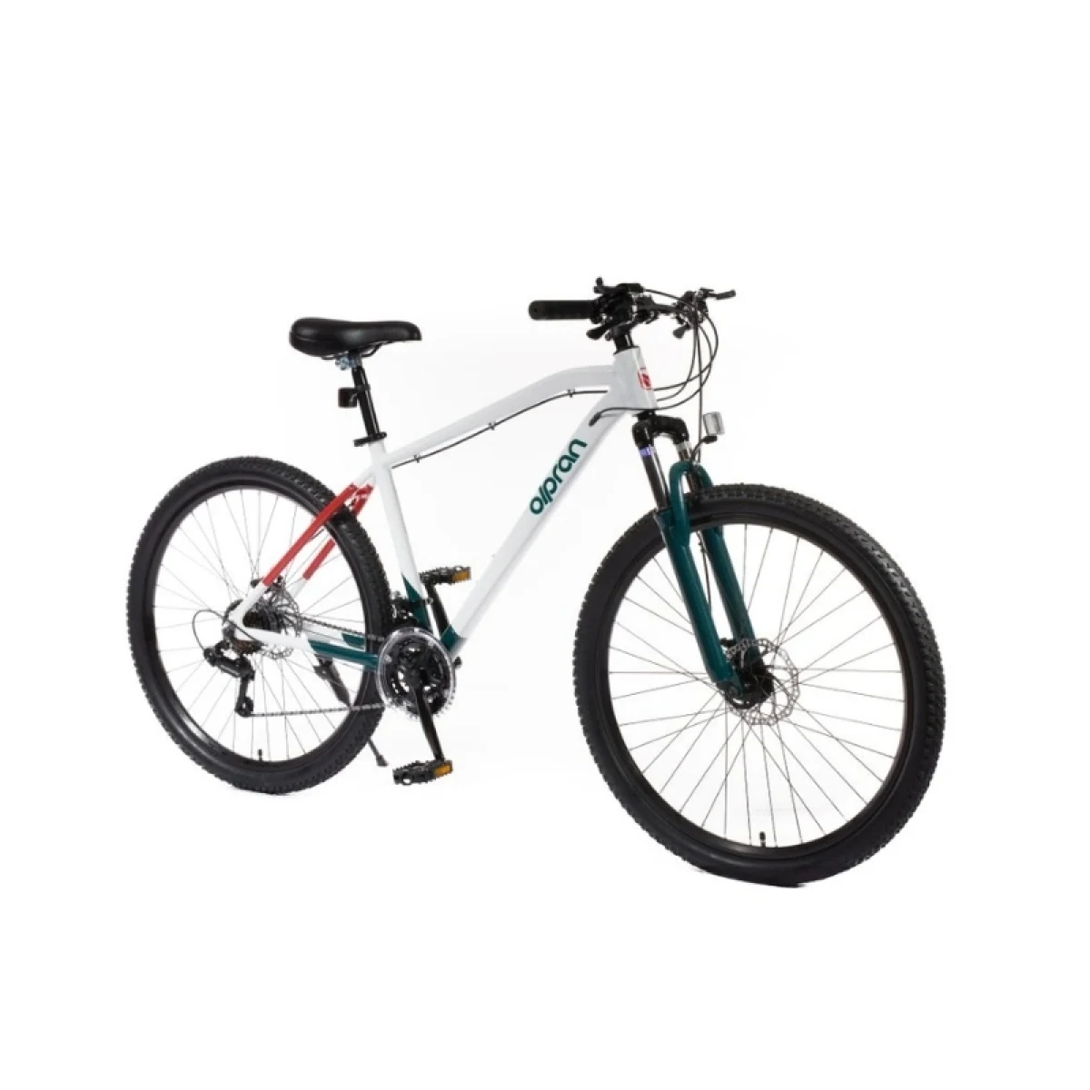 Olpran CANIS Man 27,5" - 2025 biela/tmavá petrolejová/tmavo červená - 18" (158-177 cm) · záber 2