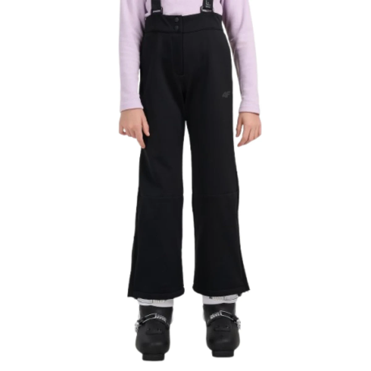 Dievčenské lyžiarske softshellové nohavice 4F JUNIOR TROUSERS 4FJRAW25TFTRF1263-20S · záber 1