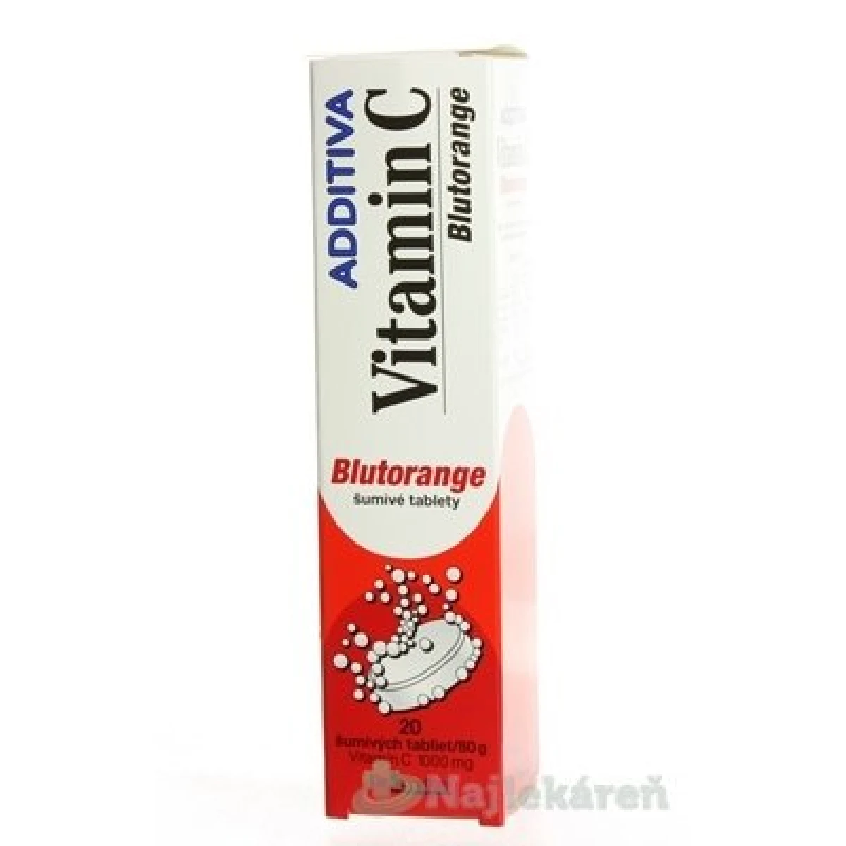 ADDITIVA VITAMÍN C Blutorange 20 šumivých tabliet · záber 1