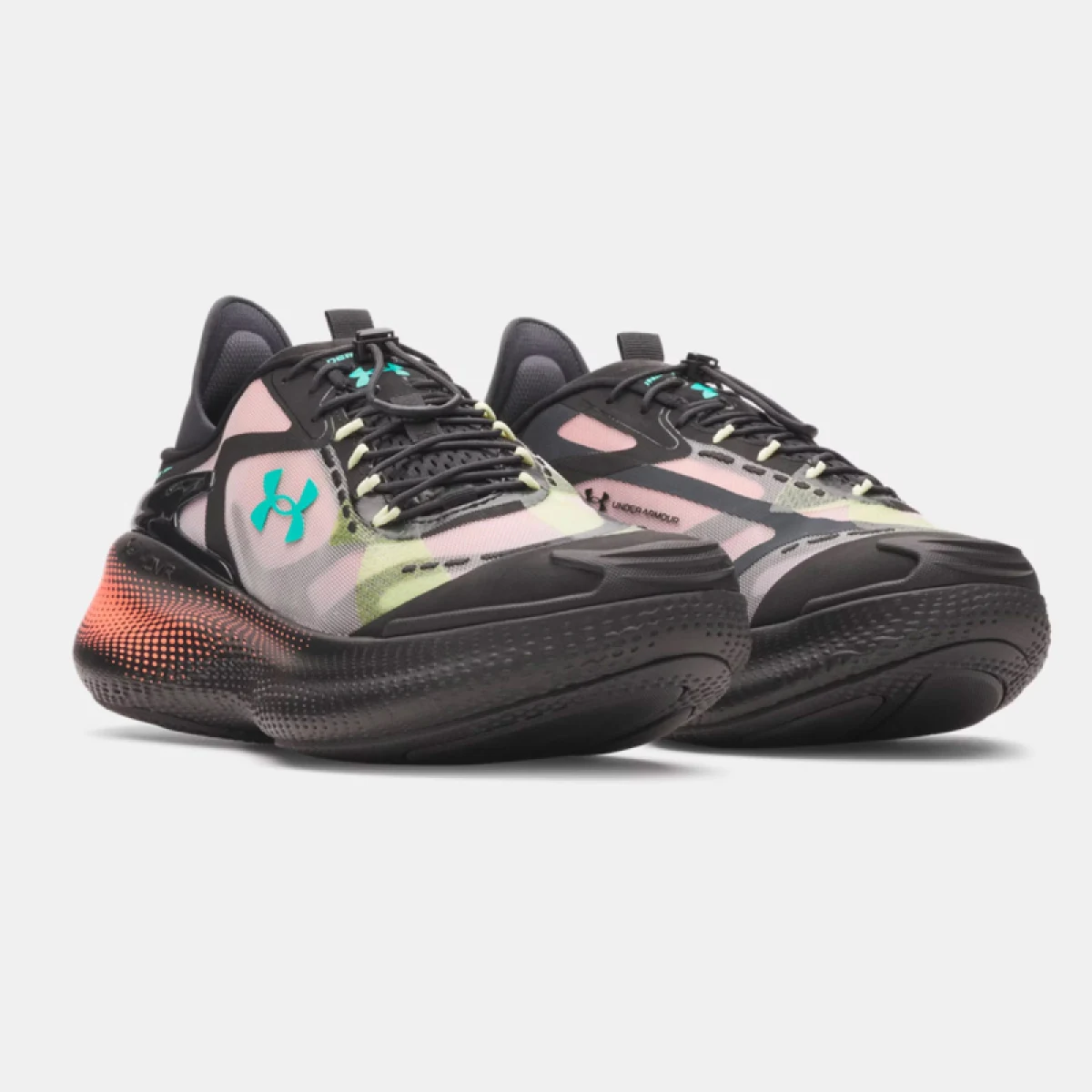 Pánska rekreačná obuv UNDER ARMOUR UA Echo M electric tangerine black green mode · záber 4