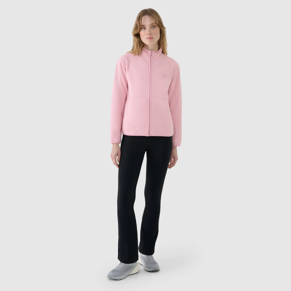 Dámský fleece regular se stojáčkem - růžový · záber 2