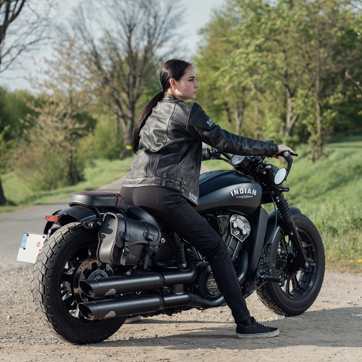 Dámske moto legíny W-TEC Noposum s aramidom Farba čierna, · záber 5