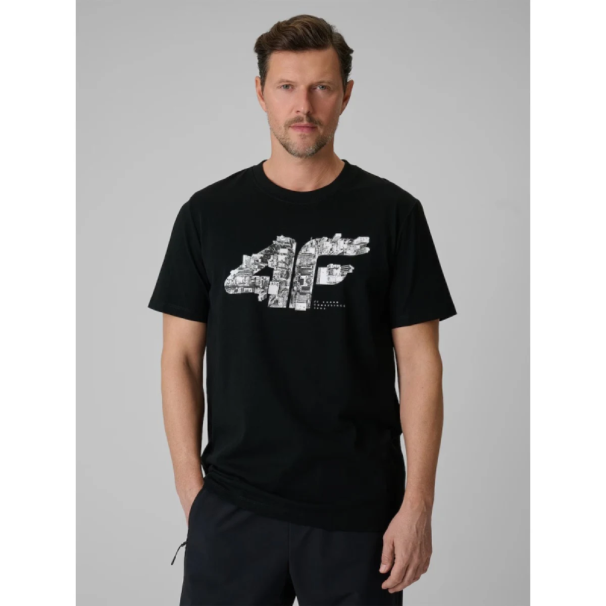 Pánské tričko s krátkým rukávem 4F TSHIRT M2659-20S-DEEP BLACK · záber 2