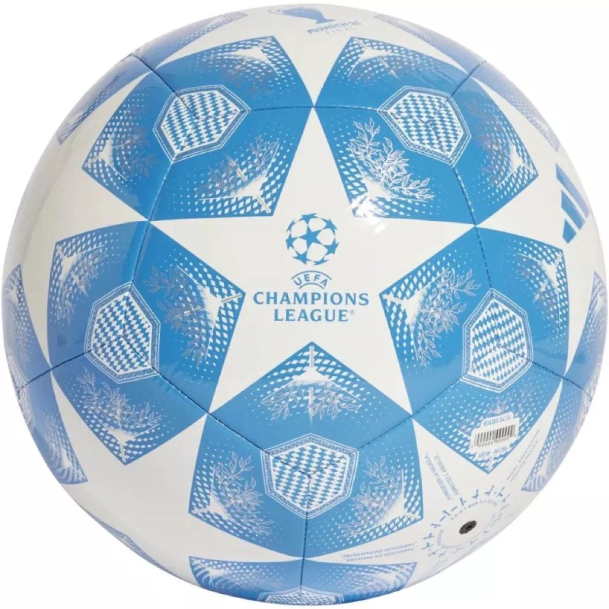 Fotbalový míč ADIDAS UCL Club 24 25 Knockout Phase-White Blue · záber 2