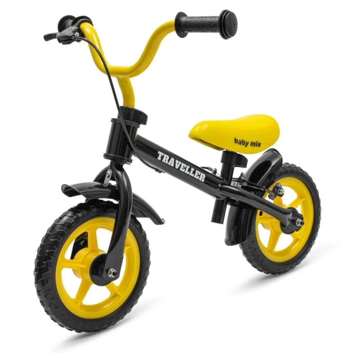 Baby Mix Dětské balanční kolo s brzdou Traveller černé · záber 1