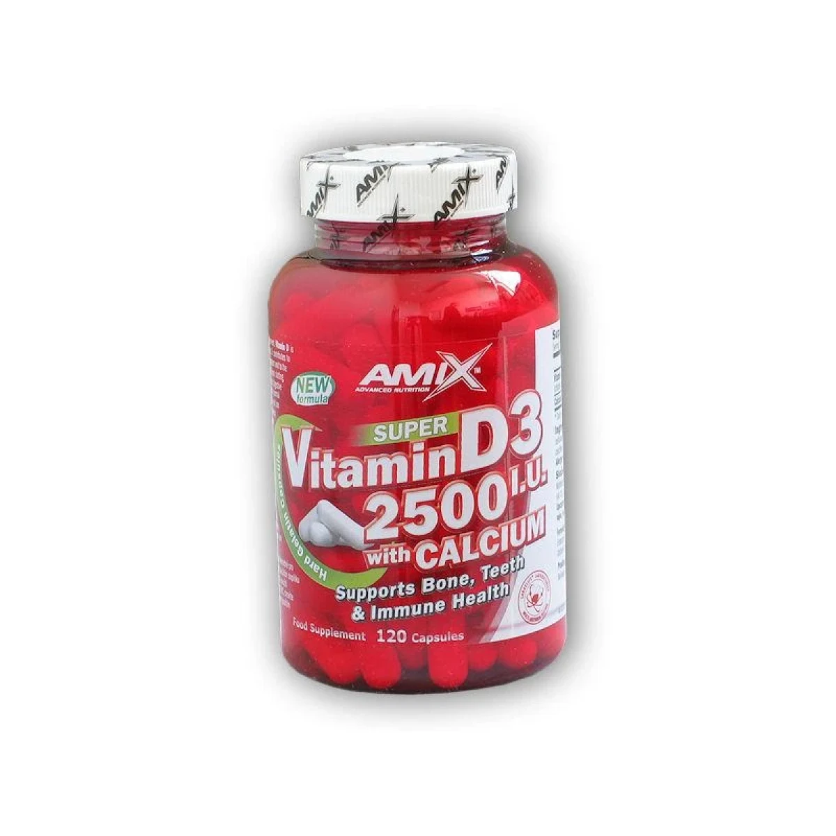 Amix Super Vitamin D3 2500I.U. with Calcium 120cps · záber 2