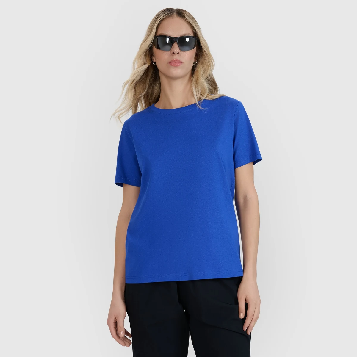 Dámské tričko oversize s potiskem - modré · záber 1