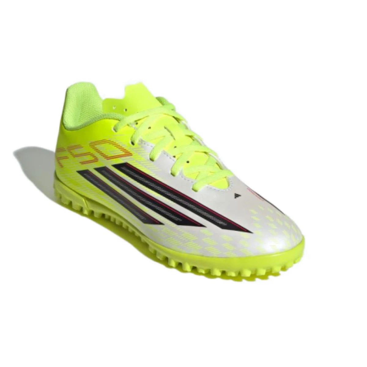 Chlapčenské futbalové kopačky turfy ADIDAS F50 Club Jr TF team solar yellow 2 core black lucid red - Farba: čierna · záber 1