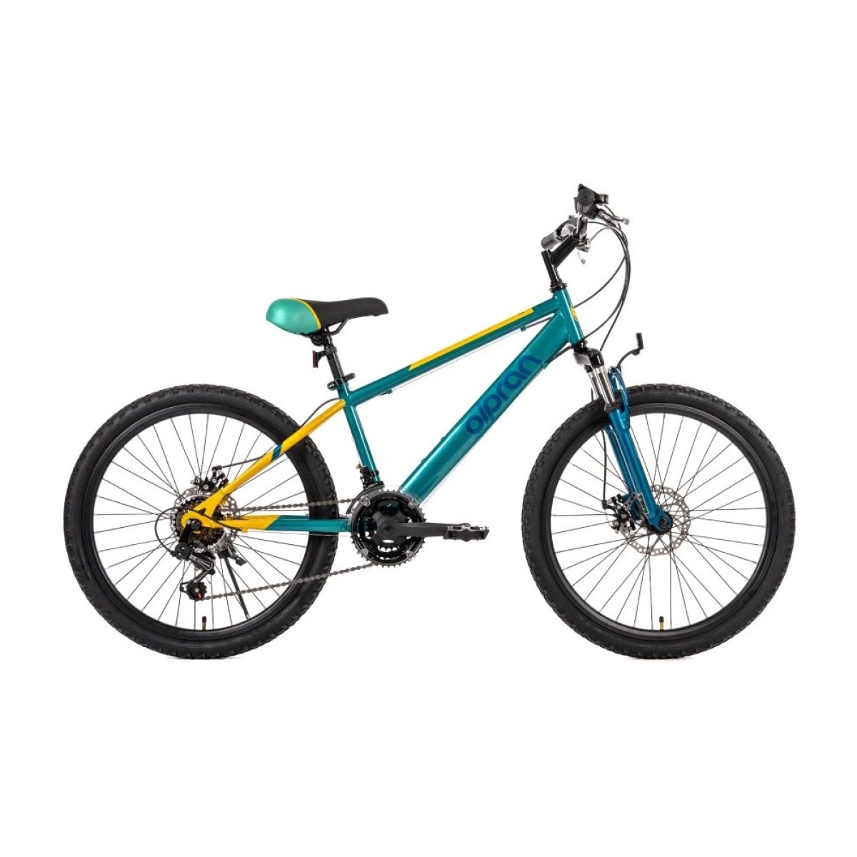 Olpran Gryllus ALU 24" - model 2026 žltá/zelená - 15" (135-155 cm) · záber 1