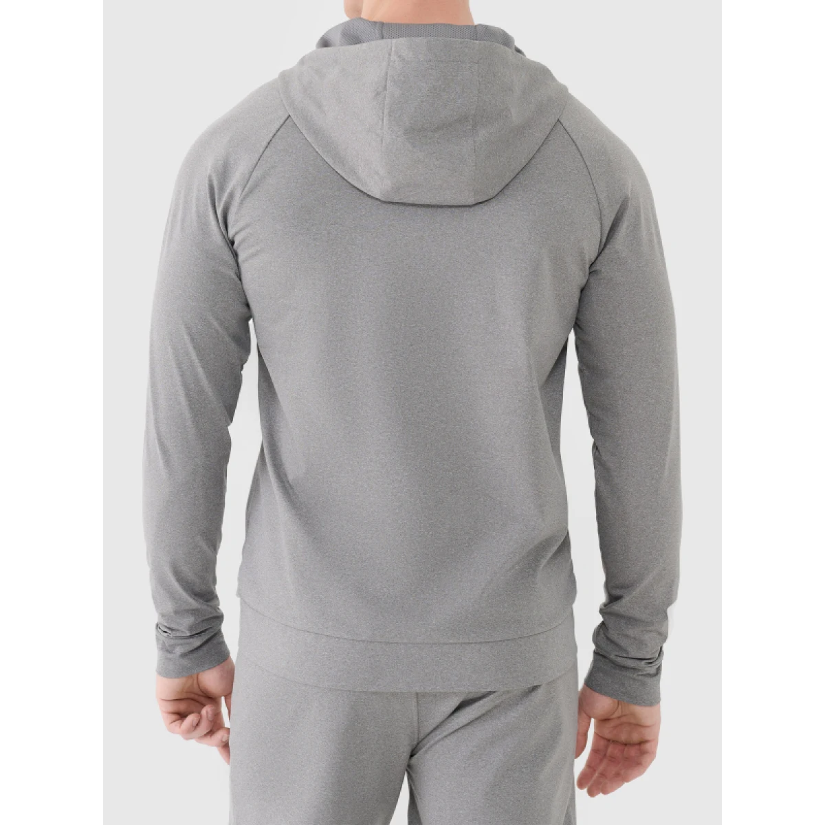 Pánska tréningová mikina so zipsom 4F SWEATSHIRT FNK M631-25M-GREY MELANGE · záber 3