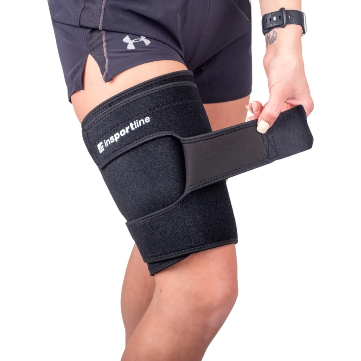 Neoprénová stehenná bandáž inSPORTline Neomiros · záber 3