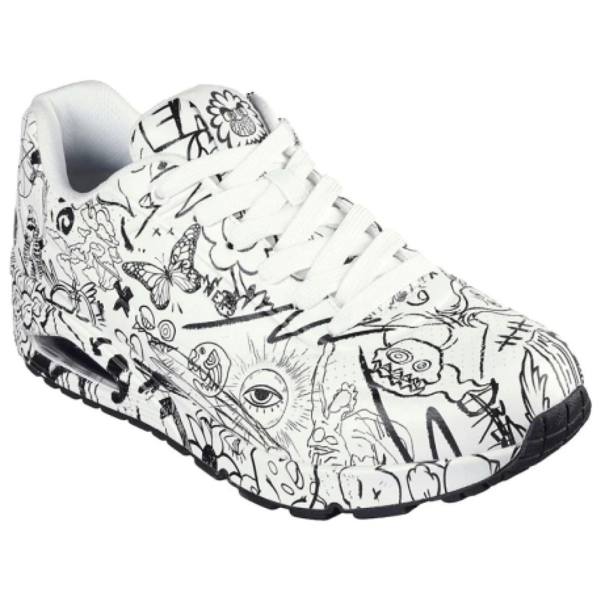 Pánská rekreační obuv SKECHERS Uno Process Sketch M white black · záber 1
