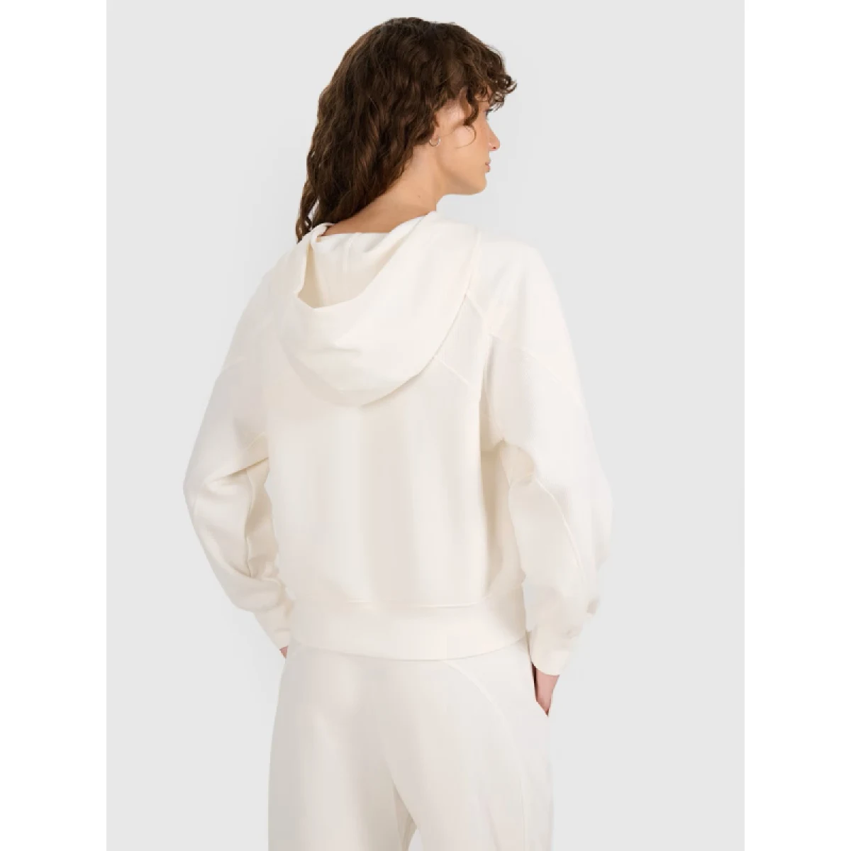 Dámská mikina se zipem 4F SWEATSHIRT F1835-WAW25TSWSF1835-11S-OFF WHITE · záber 3