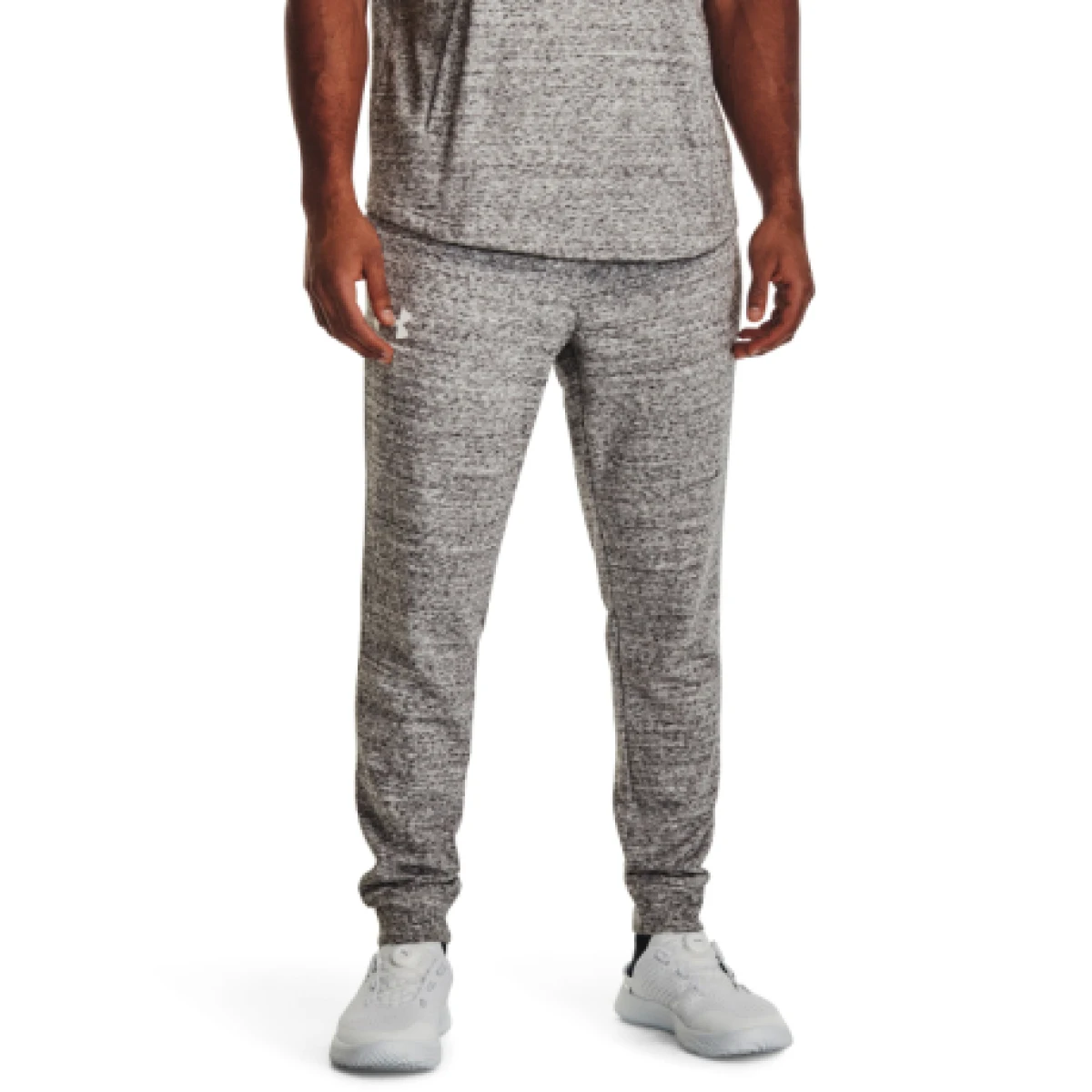 Pánské tepláky UNDER ARMOUR UA Rival Terry Jogger-WHT · záber 1