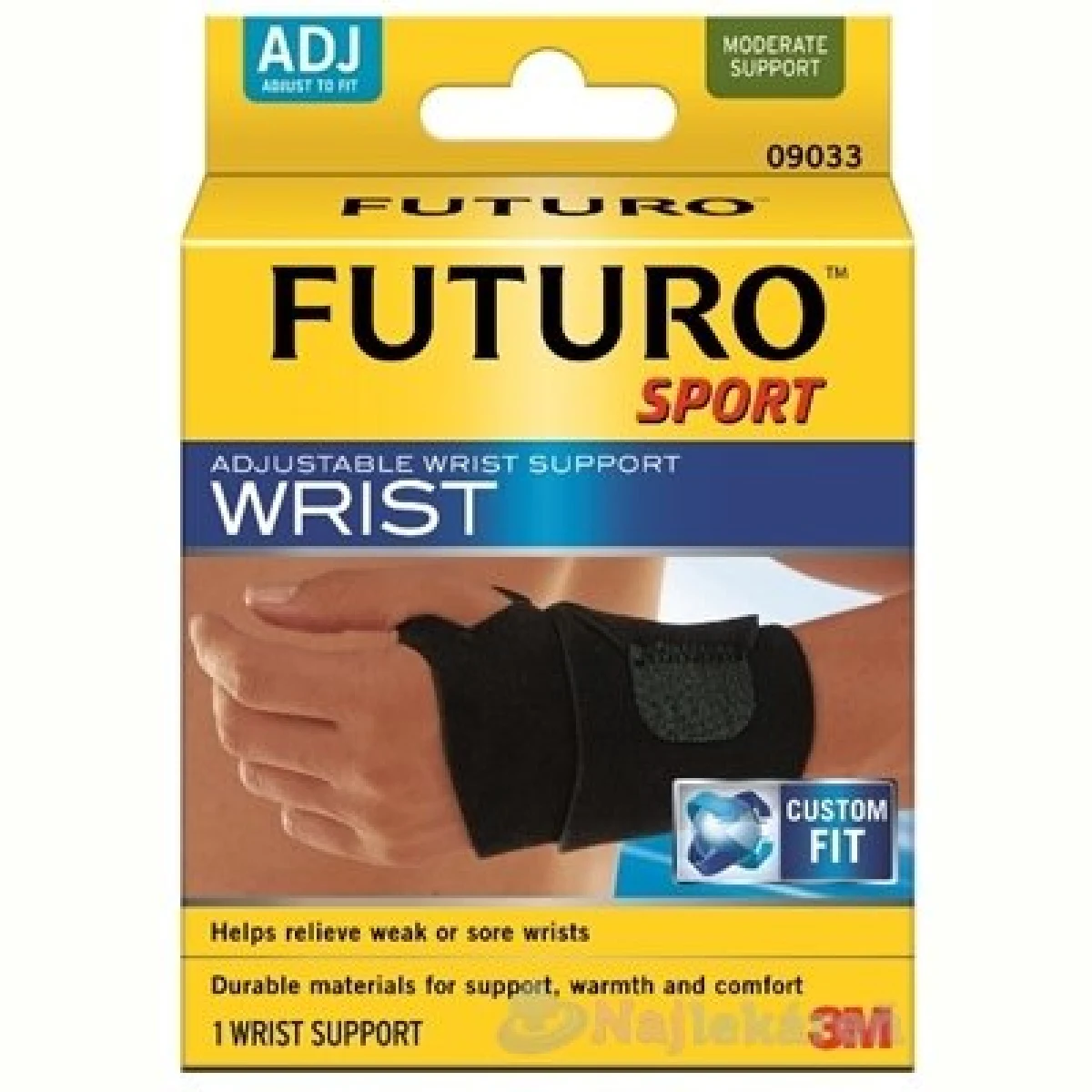 3M FUTURO SPORT bandáž na zápästie stredná opora,1ks · záber 1