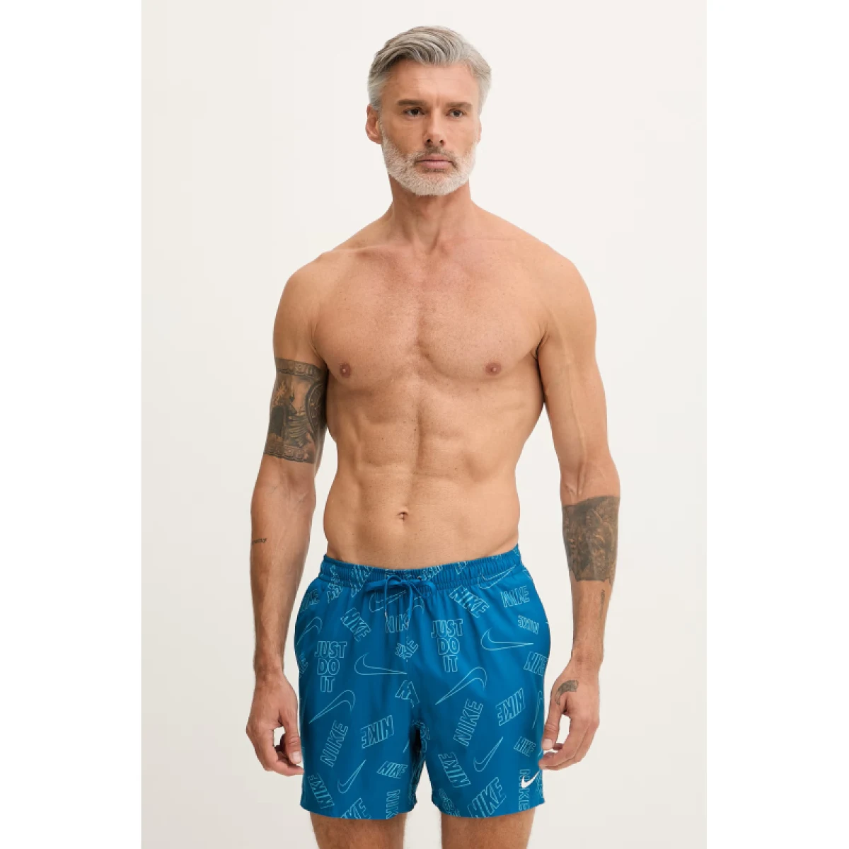 Férfi fürdőnadrág NIKE SWIM Breaker Tossed Logo 5 GREEN ABYSS · záber 5