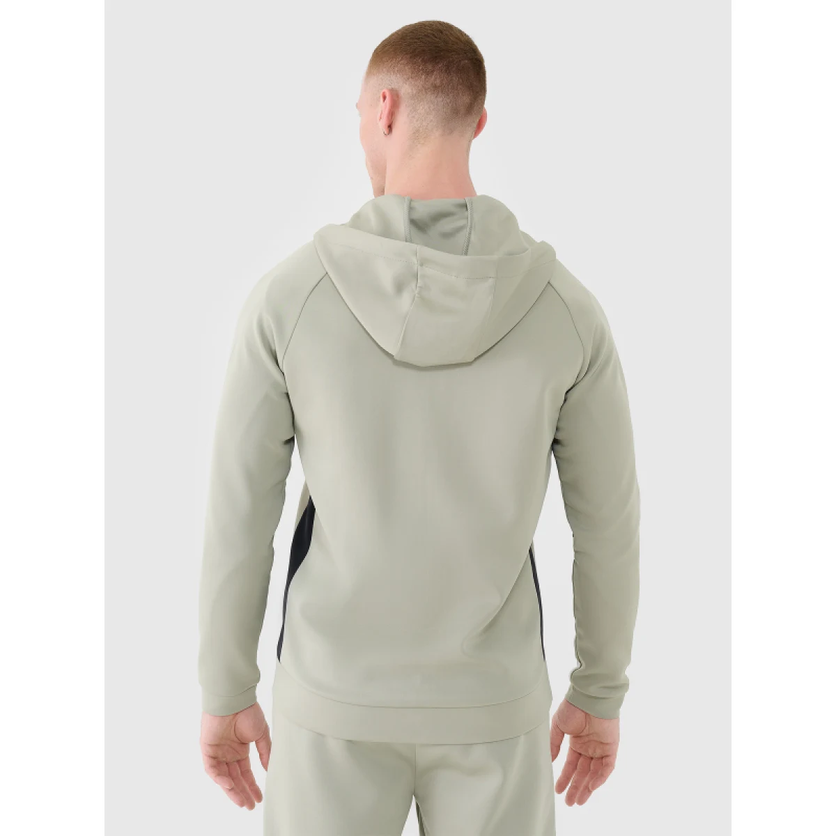 Pánská tréninková mikina se zipem 4F SWEATSHIRT FNK-WSS25TFSWM513-44S-OLIVE · záber 3