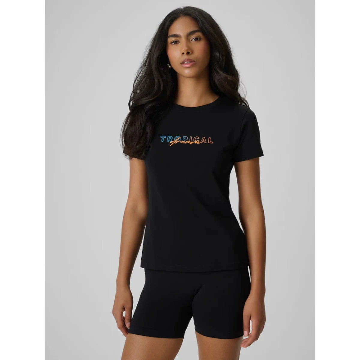 Dámské tričko s krátkým rukávem 4F TSHIRT F2717-20S-DEEP BLACK · záber 2