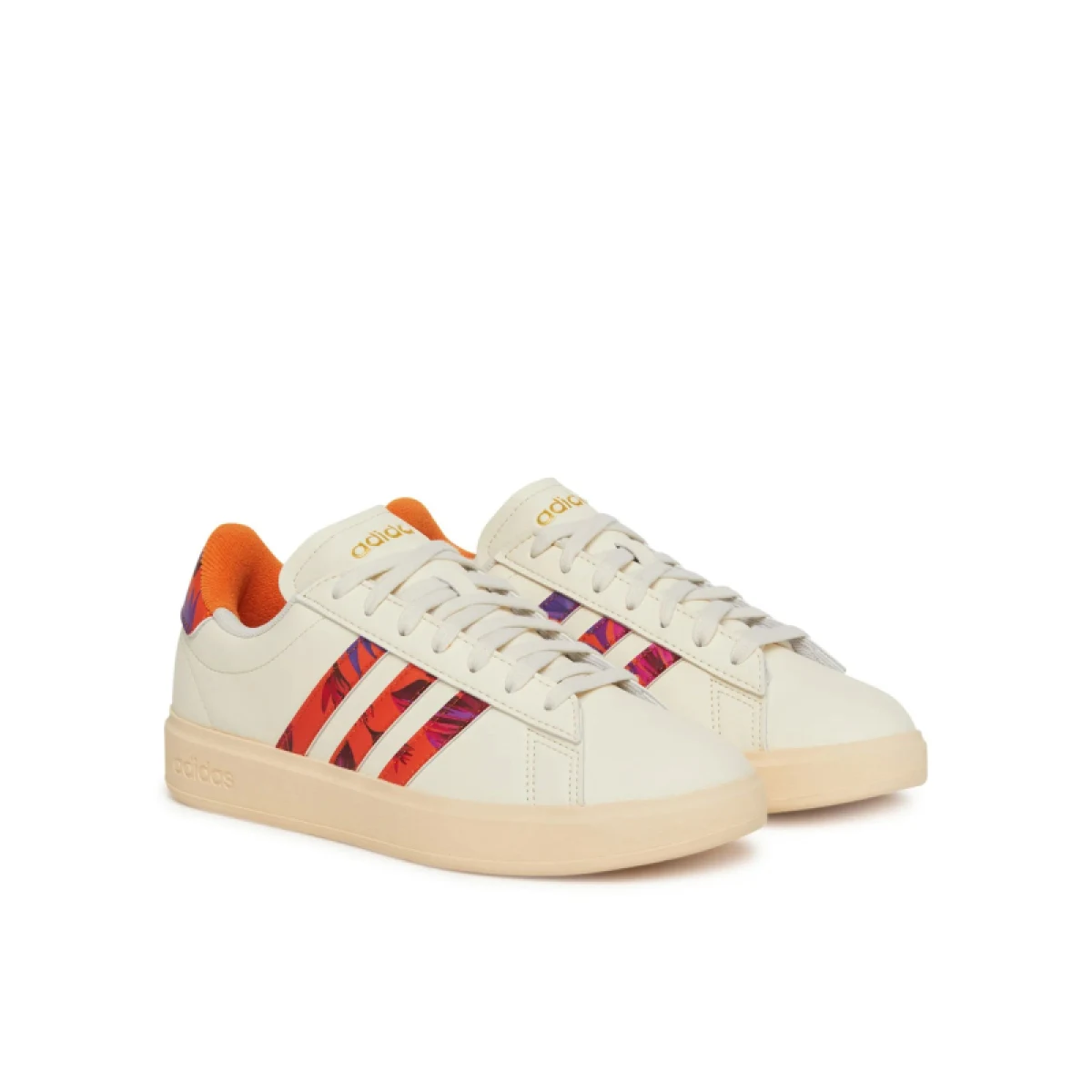 Dámská rekreační obuv ADIDAS Grand Court 2.0 W cream white warm vanilla gold metallic · záber 2