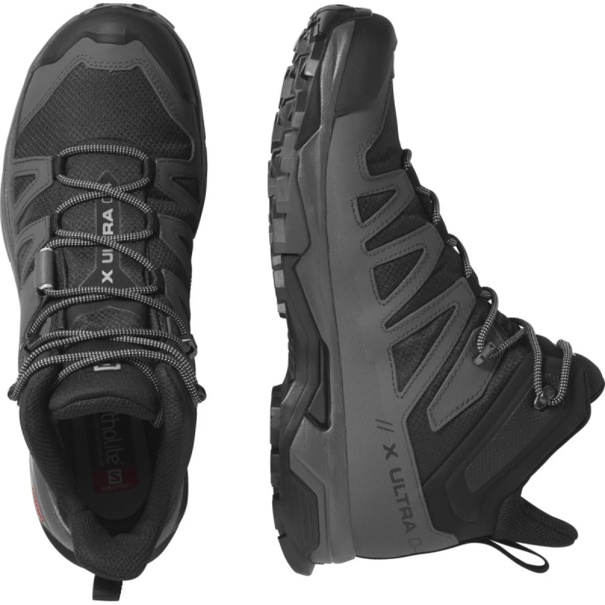Pánská kotníková turistická obuv SALOMON X Ultra 4 M Mid GTX black magnet pearl blue · záber 4