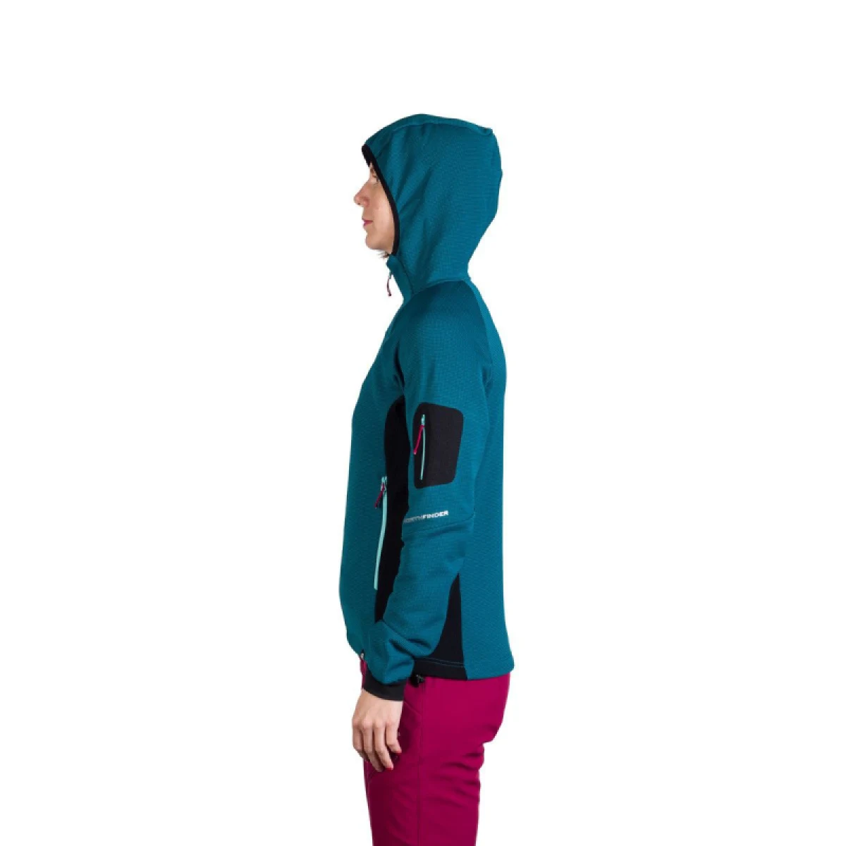 Dámská turistická mikina se zipem NORTHFINDER DARLA-630inkblueblack · záber 4