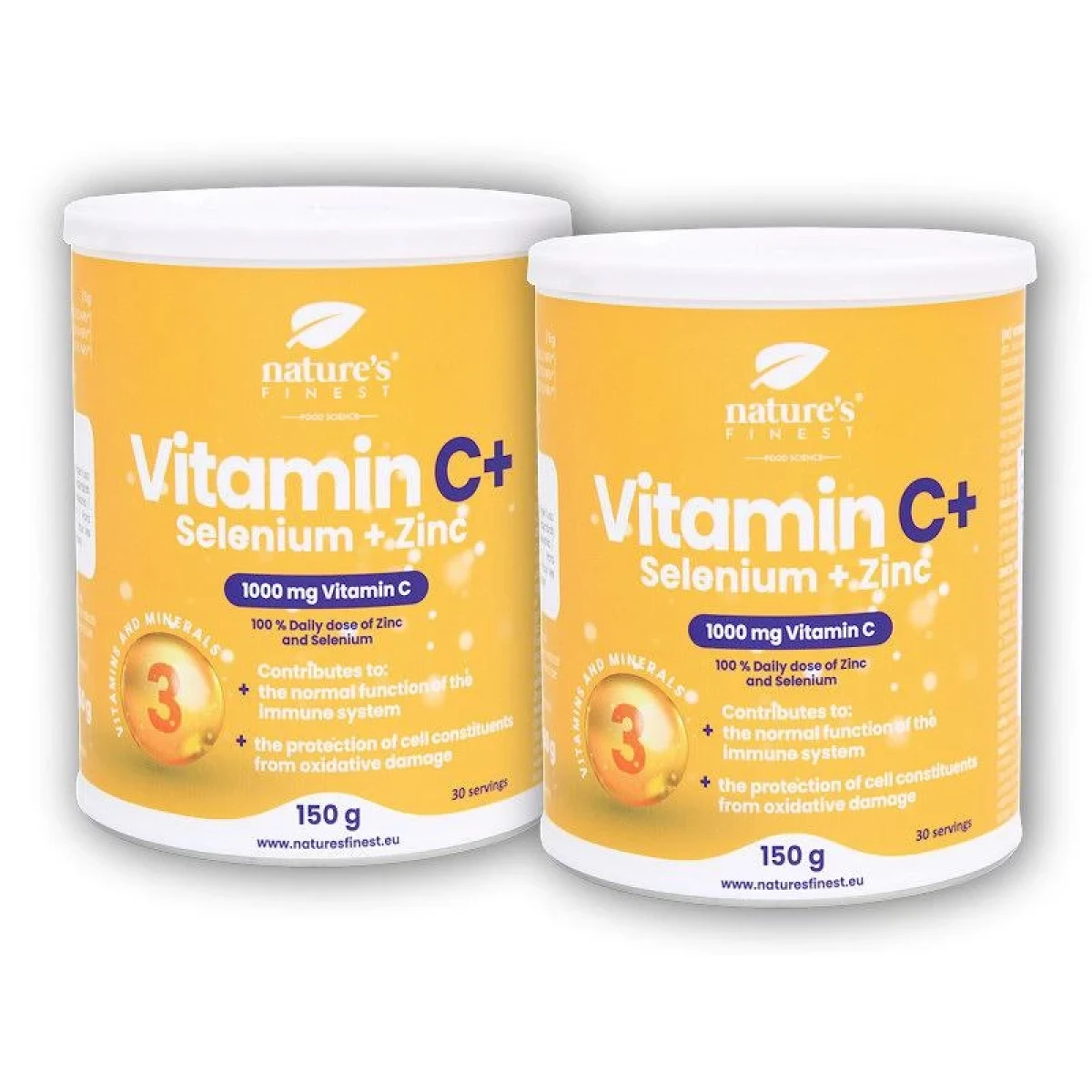 Natures Finest 2x Vitamin C + Selenium + Zinc 150g · záber 1