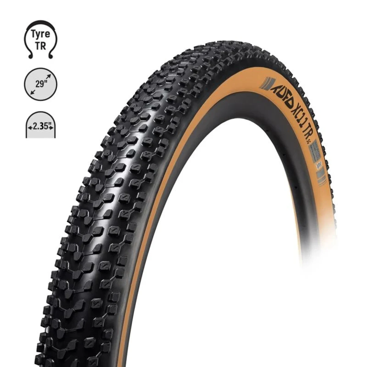 TUFO Plášť MTB XC11 TR 29" x2,35,kevlar,bezduš.béž. · záber 1