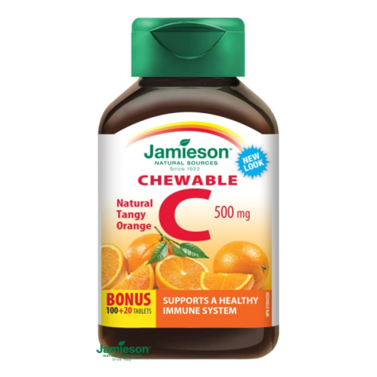 Jamieson Vitamín C 500 mg tablety na cmúľanie s príchuťou pomaranča 100 + 20 tbl ZDARMA · záber 1