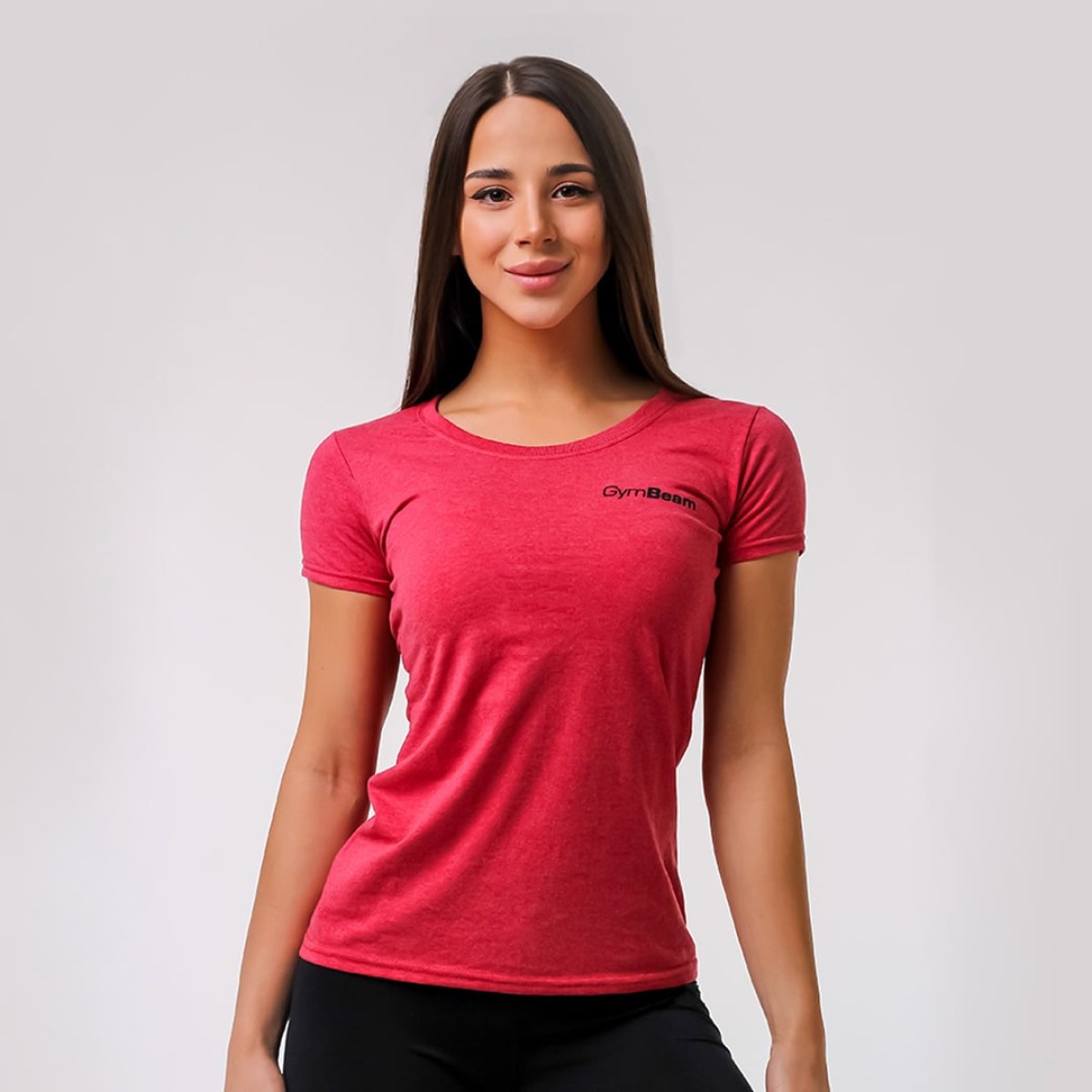 GymBeam Dámské tričko Basic Vintage Red - Velikost: XS | Barva: Červená | Hmotnost: 0,11 kg | Balení: 72 · záber 1
