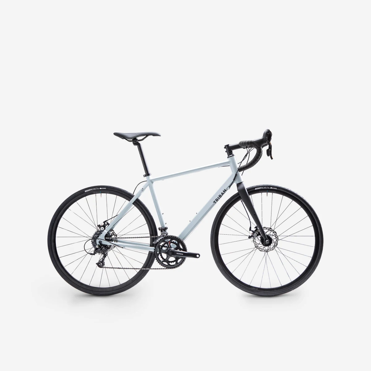 TRIBAN Cestný bicykel RC120 s kotúčovými brzdami sivý L · záber 1