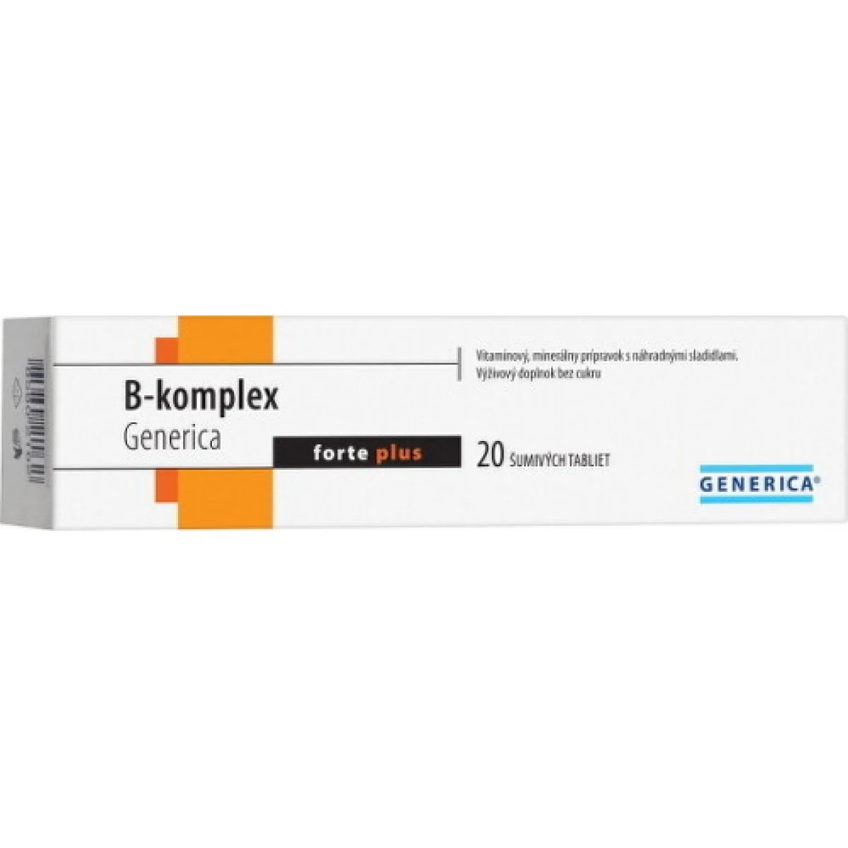 GENERICA B-komplex forte plus 20 šumivých tabliet · záber 1