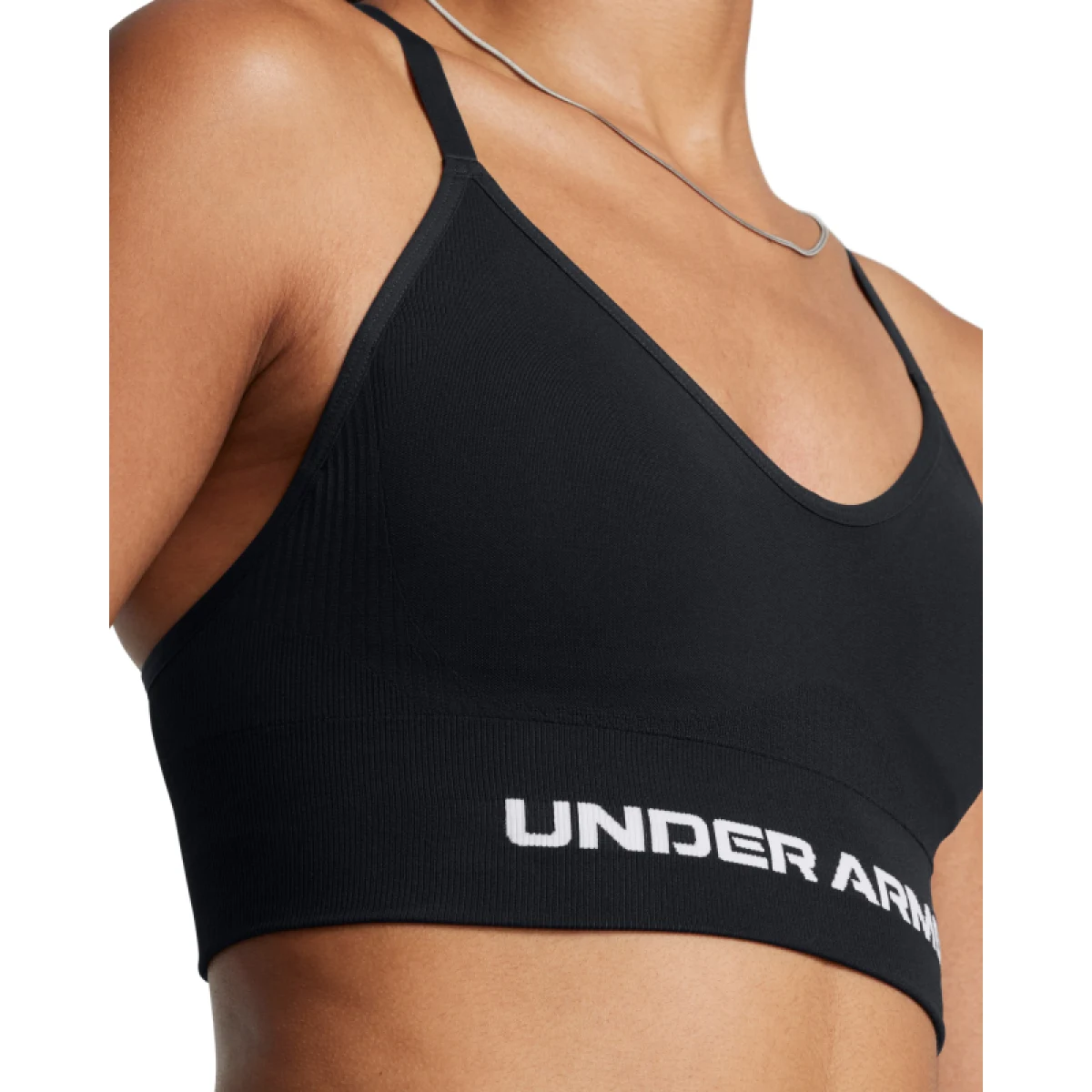 Dámská sportovní tréninková podprsenka UNDER ARMOUR Vanish Seamless Low Bra-BLK · záber 4