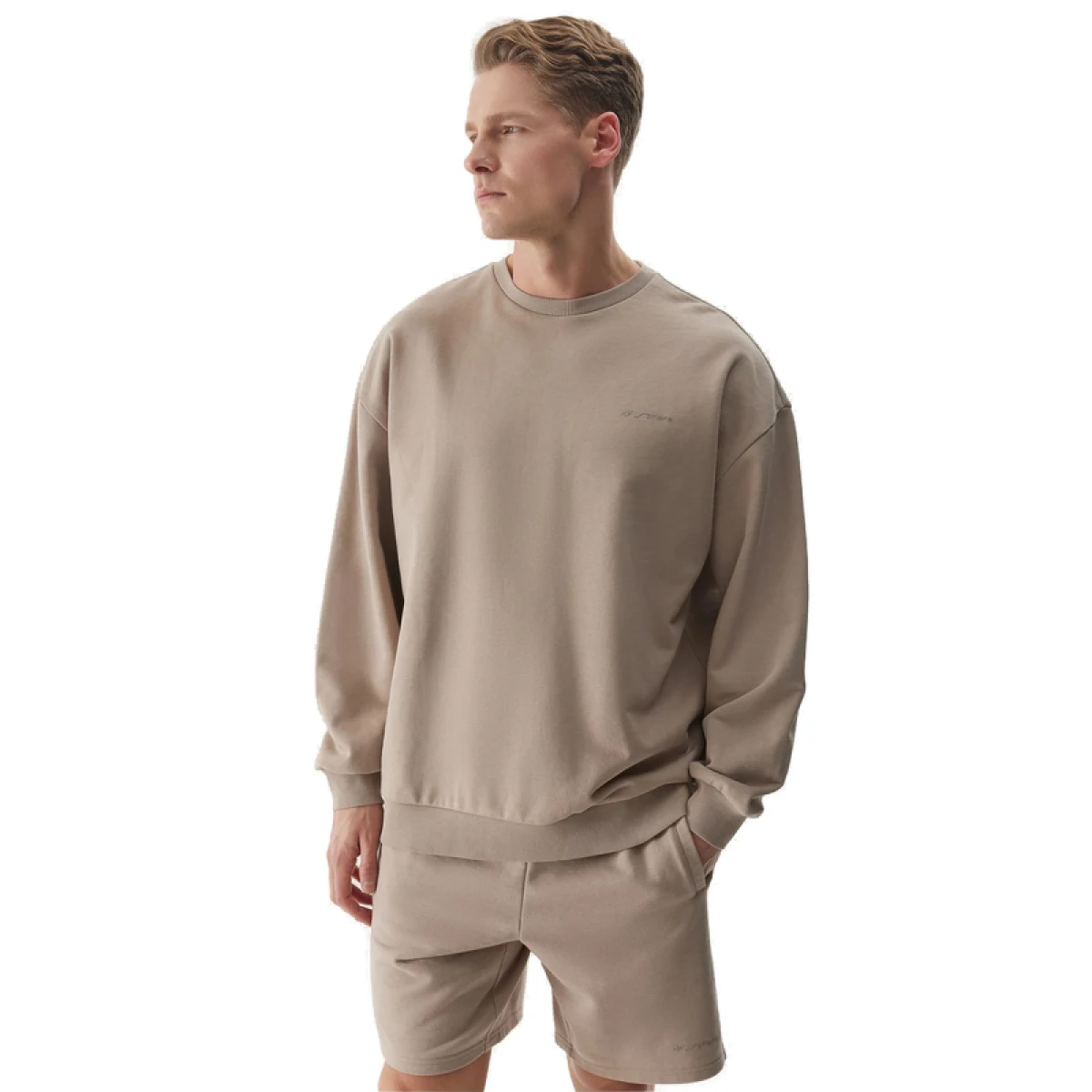 Pánská mikina 4F SWEATSHIRT-WSS24TSWSM1027-83S-BEIGE · záber 3