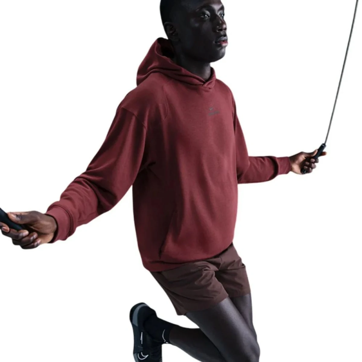 Pánska tréningová mikina s kapucňou NIKE PRO M NP DF NPT MIDLAYER HOODIE DARK TEAM RED BLACK · záber 4