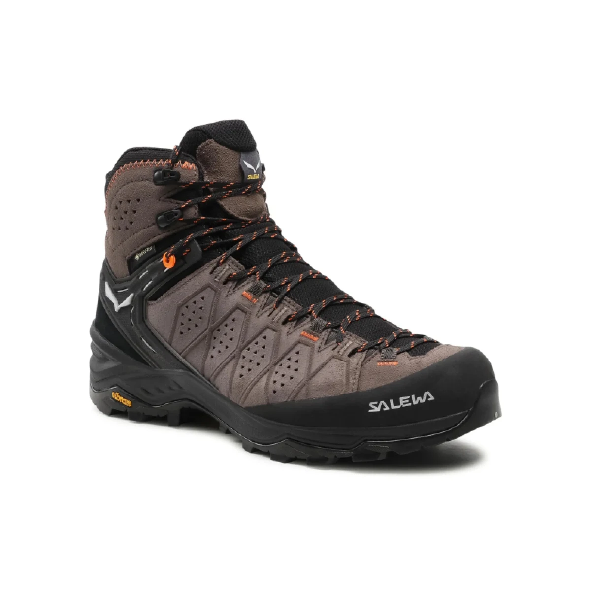 Pánská kotníková turistická obuv SALEWA Alp Trainer 2 Mid GTX M wallnut fluo orange · záber 2