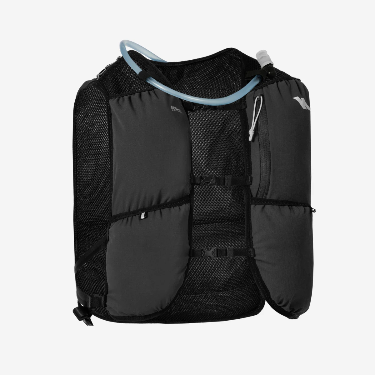 KIPRUN Unisex bežecká trailová vesta 500 8 l čierna + hydrovak 1 l jedna veľkosť · záber 1