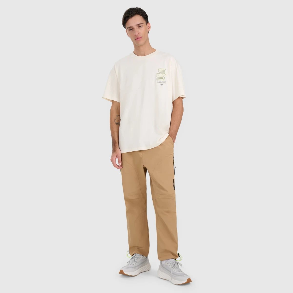 Pánské casual kalhoty - béžové · záber 1