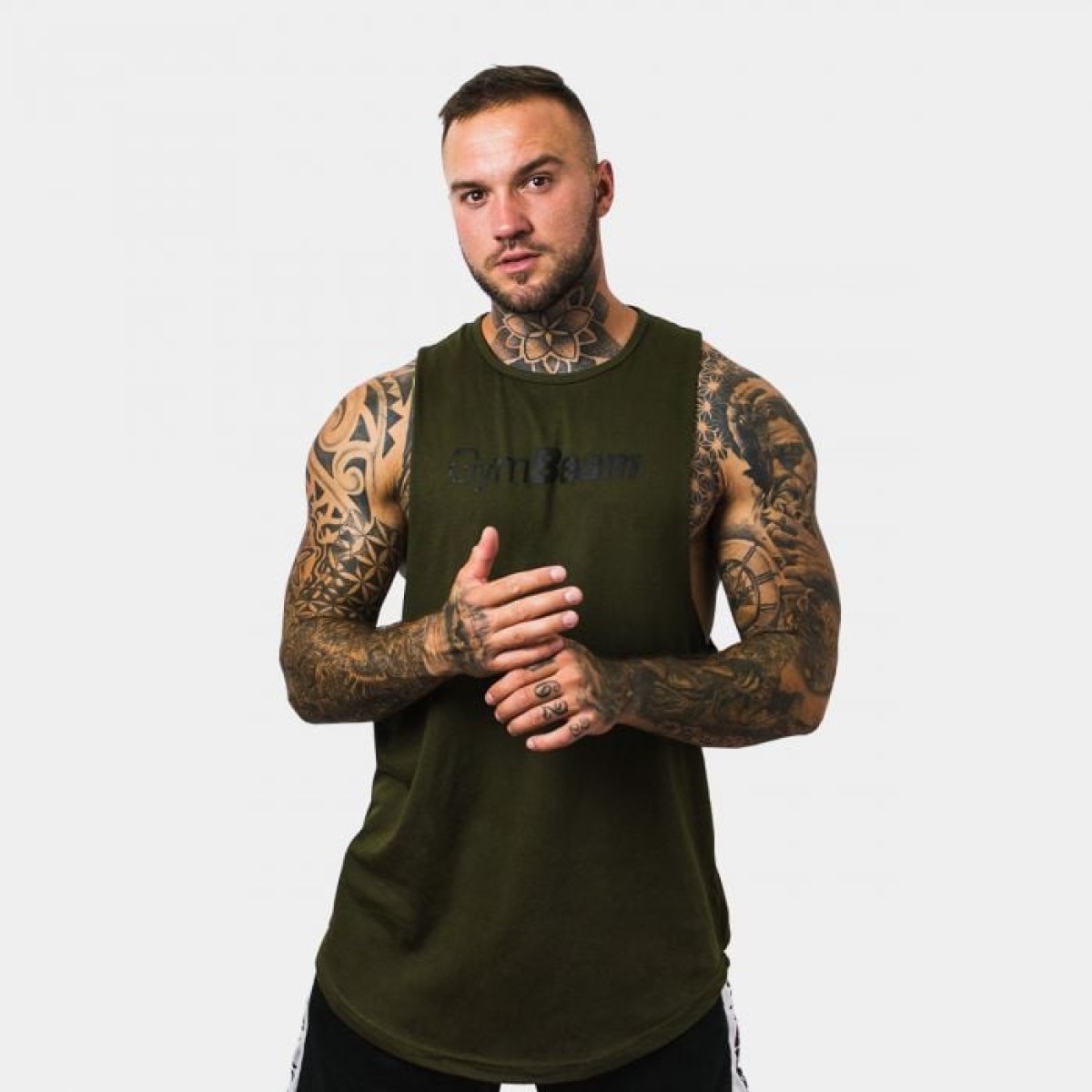 Gym Beam Tielko Cut Off Military Green XL · záber 1