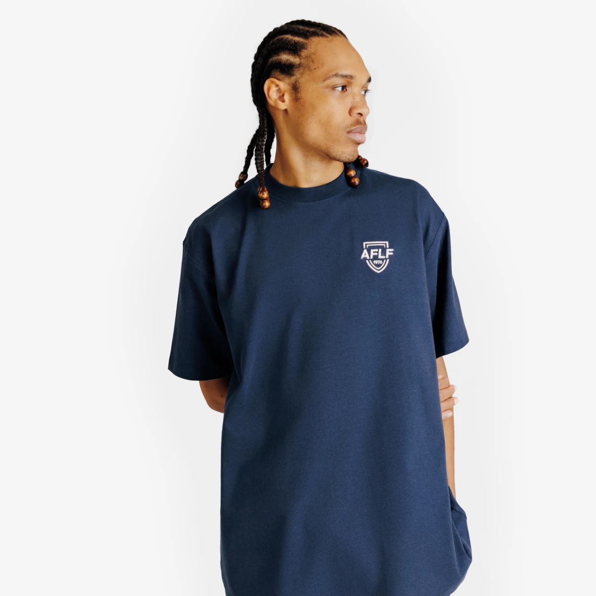 DECATHLON Unisex tričko Heritage s grafickým dizajnom tmavomodré L · záber 1
