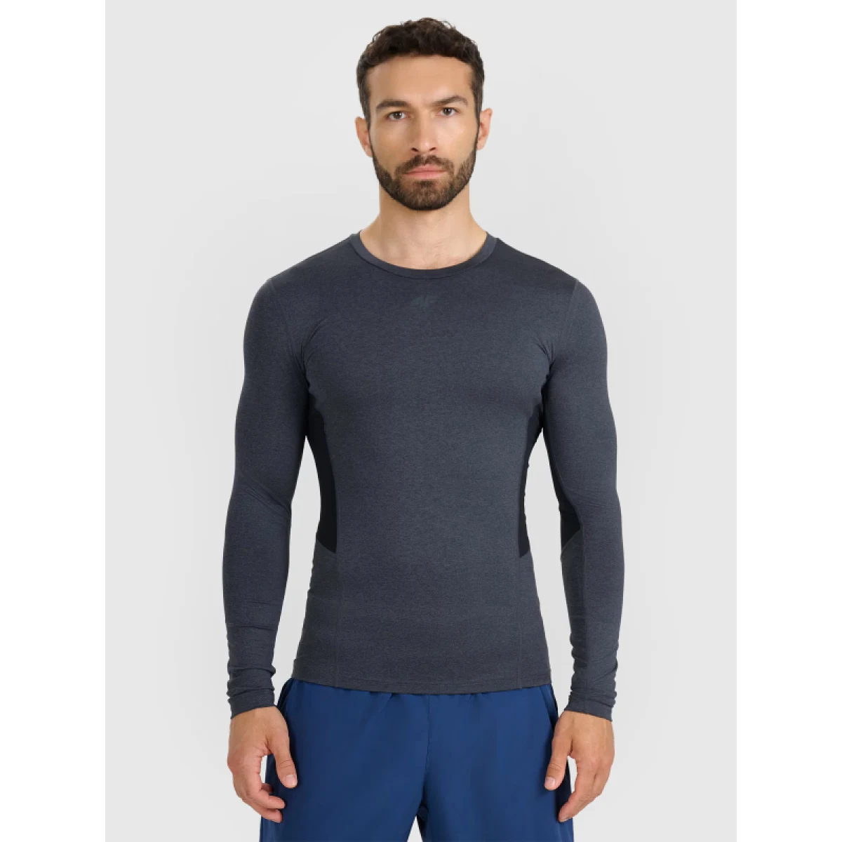 Pánske tréningové tričko s dlhým rukávom 4F LONGSLEEVE FNK M507-WMM00TFLOM507-22M-ANTHRACITE MELANGE · záber 2