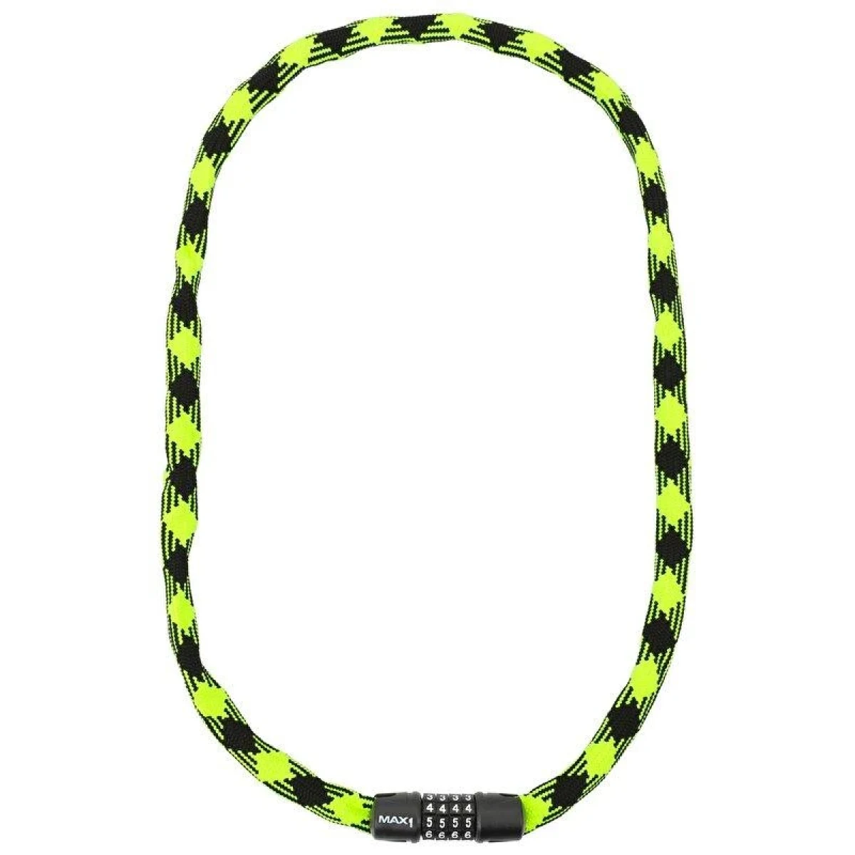 Max1 řetězový zámek Twist kódový 3,2x1200 mm zeleno/černý · záber 1