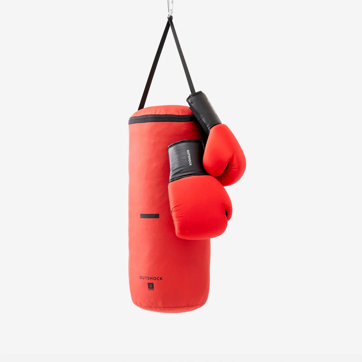 DOMYOS Súprava detského boxovacieho vreca a boxerských rukavíc červená bez · záber 1