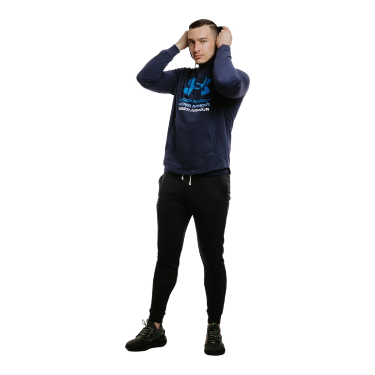Under Armour Mikina Rival Terry Graphic Hood Blue · záber 2