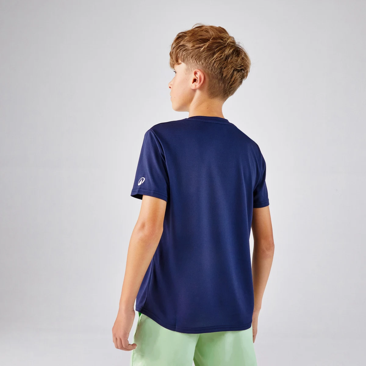 KUIKMA Detské tenisové tričko Essentiel tmavomodré 5-6 r (113-122 cm) · záber 2