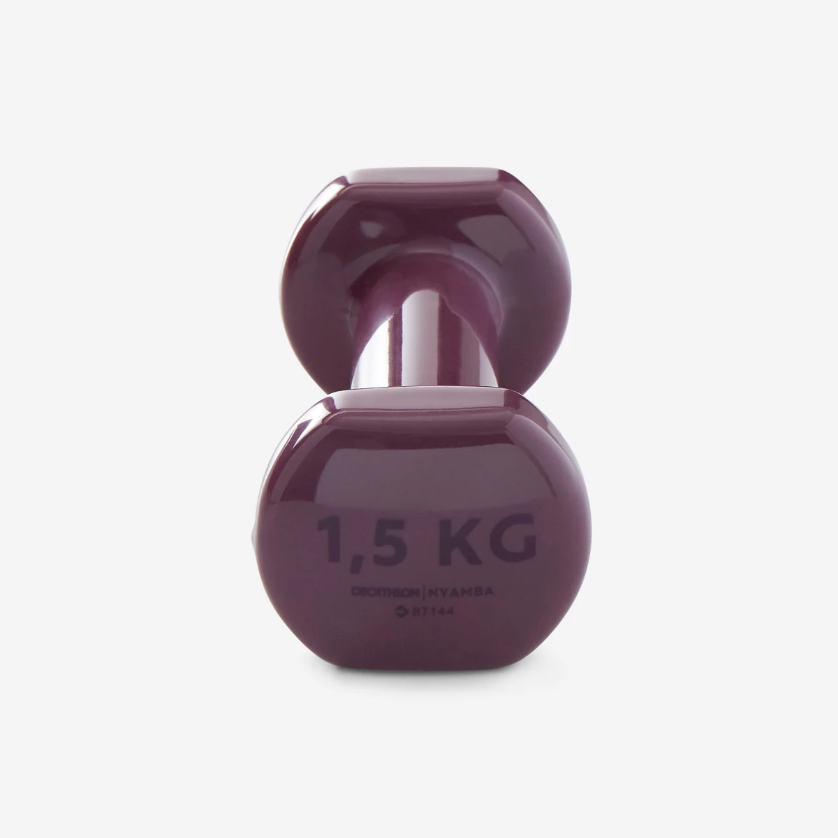 DOMYOS ČINKY NA FITNESS 2 × 1,5 KG – BORDOVÉ 1,5 kg · záber 2